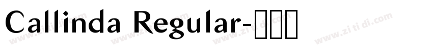 Callinda Regular字体转换